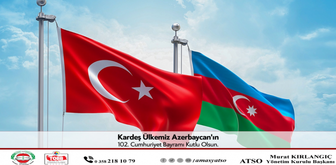 Azerbaycan'ın 102'nci kuruluş yıl dönümünü kutluyorum