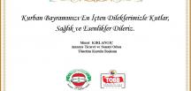 Kurban Bayramınız Mübarek Olsun