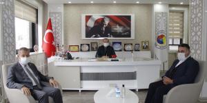 Amasya Baro Başkanı Av. Melik Derindere ve Avukat Osman Faik SALMAN, Amasya TSO'yu Ziyaret Etti
