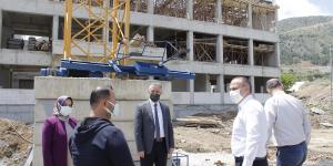 BAŞKAN MURAT KIRLANGIÇ OKUL İNŞAATINA GİDEREK BİLGİ ALDI