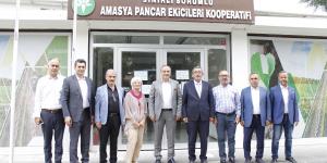 ATSO YÖNETİMİNDEN AMASYA PANCAR EKİCİLERİ KOOPERATİF BAŞKANI MUSTAFA SAATÇİ'YE HAYIRLI OLSUN ZİYARETİ