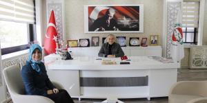 AMASYA SGK İL MÜDİRESİ NURCAN YURT ŞENEL'DEN BAŞKAN KIRLANGIÇ'A ZİYARET