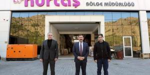 VALİ MASATLI VE BAŞKAN KIRLANGIÇ'TAN NURTAŞ MARKET PAZARLAMA ŞİRKETİNE ZİYARET