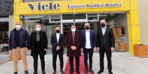 VALİ MASATLI VE BAŞKAN KIRLANGIÇ'TAN VİELE MOBİLYAYA ZİYARET
