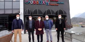 VALİ MASATLI VE BAŞKAN KIRLANGIÇ'TAN BÜTÜNER EV GEREÇLERİ FİRMASINA ZİYARET