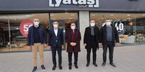 VALİ MASATLI VE BAŞKAN KIRLANGIÇ'TAN ERGÜL MOBİLYA VE ENZA HOME MOBİLYA FİRMALARINA ZİYARET