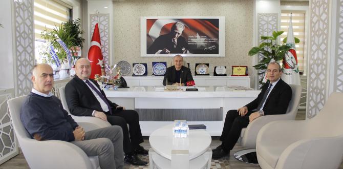 HALKBANK AMASYA ŞUBE MÜDÜRÜ FAZLA'DAN ATSO BAŞKANI KIRLANGIÇ'A HAYIRLI OLSUN ZİYARETİ