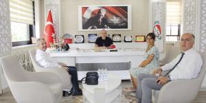 TÜRKİYE İŞ BANKASI AMASYA ŞUBE MÜDÜRÜ ERTUĞRUL'DAN BAŞKAN KIRLANGIÇ'A ZİYARET