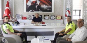 İL TRAFİK TESCİL VE DENETLEME ŞUBE AMİRİ BURAK DAVŞAN'DAN BAŞKAN KIRLANGIÇ'A ZİYARET