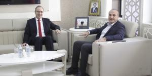 AK PARTİ AMASYA BELEDİYE BAŞKAN ADAY ADAYI EKEN'DEN AMASYA TSO BAŞKANI KIRLANGIÇ'A ZİYARET
