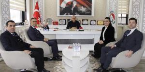 ORAN GENEL SEKRETERLİĞİNE ATANAN ŞAHİN VE OKA GENEL SEKRETERLİĞİNE ATANAN DİCLE'DEN BAŞKAN KIRLANGIÇ'A ZİYARET