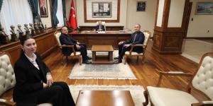 BAŞKAN KIRLANGIÇ VE TESUP GLOBAL A.Ş. SAHİBİ MESCİ'DEN VALİ DORUK'A ZİYARET