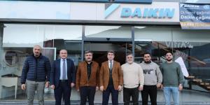VALİ BAKAN VE ATSO BAŞKANI KIRLANGIÇ'TAN LAM MÜHENDİSLİK ISI SİSTEMLERİ FİRMASINA ZİYARET