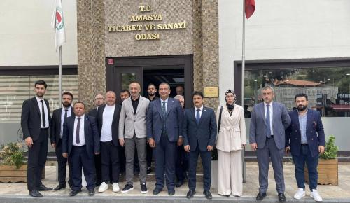 ANAHTAR PARTİ GENEL BAŞKAN YARDIMCISI TANRIÖVER VE BERABERİNDEKİ HEYETTEN AMASYA TSO'YA ZİYARET