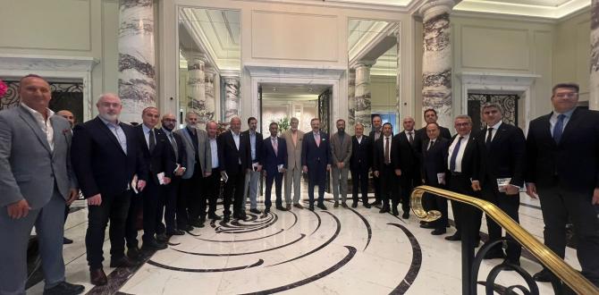 ATSO BAŞKANI MURAT KIRLANGIÇ, TOBB BAŞKANI HİSARCIKLIOĞLU VE MBF BAŞKANI SIR SACRANIE’NİN KATILIMIYLA LONDRA’DA GERÇEKLEŞEN TOPLANTIYA KATILDI