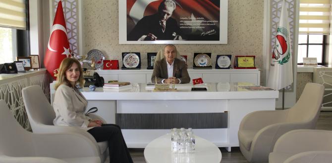 AKADEMİK DANIŞMAN LEYLA FİRUZE ARDA'DAN ATSO BAŞKANI MURAT KIRLANGIÇ'A ZİYARET