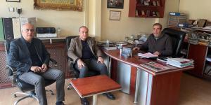 ATSO BAŞKANI KIRLANGIÇ VE GENEL SEKRETERİ CİNBAZ'DAN YEŞİLIRMAK GAZETESİ SAHİBİ KARADAYI'YA ZİYARET