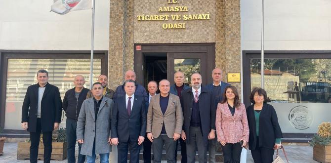 CHP AMASYA MİLLETVEKİLİ KARAGÖZ, İL BAŞKANI KÜP VE BERABERİNDEKİ HEYETTEN BAŞKAN KIRLANGIÇ'A ZİYARET