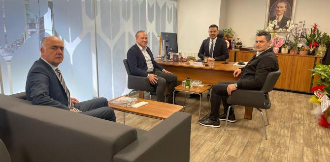 ATSO BAŞKANI KIRLANGIÇ'TAN ZİRAAT KATILIM BANKASI AMASYA ŞUBE MÜDÜRÜ YILMAZ'A HAYIRLI OLSUN ZİYARETİ