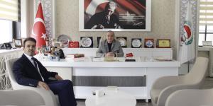 TEB AMASYA ŞUBE MÜDÜRÜ TANER KÜÇÜK'TEN ATSO BAŞKANI MURAT KIRLANGIÇ'A ZİYARET