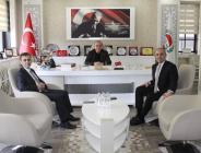 GARANTİ BANKASI AMASYA ŞUBE MÜDÜRÜ EREN ÇOKÇETİN'DEN ATSO BAŞKANI MURAT KIRLANGIÇ'A ZİYARET