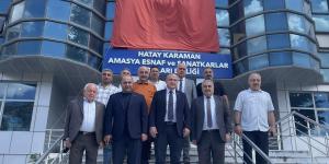 AMASYA TSO HEYETİNDEN AMASYA ESOB BAŞKANI İSA KÖSE'YE HAYIRLI OLSUN ZİYARETİ