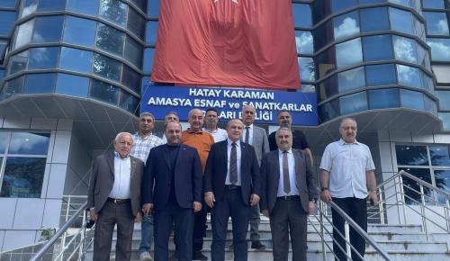 AMASYA TSO HEYETİNDEN AMASYA ESOB BAŞKANI İSA KÖSE'YE HAYIRLI OLSUN ZİYARETİ