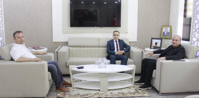 GENÇLİK VE SPOR İL MÜDÜRÜ ERCAN VE ASİAD BAŞKANI KAYALAR'DAN ATSO BAŞKANI KIRLANGIÇ'A ZİYARET
