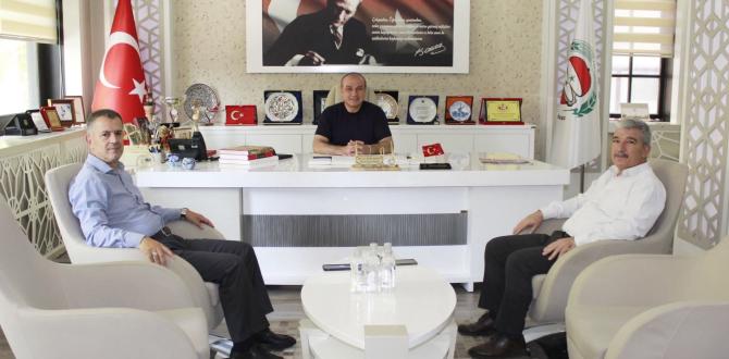 İL DEFTERDARI ALİ ÇAKIR'DAN ATSO BAŞKANI MURAT KIRLANGIÇ'A ZİYARET