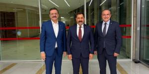 AMASYA TSO BAŞKANI MURAT KIRLANGIÇ, HATAY VALİSİ MUSTAFA MASATLI İLE BİR ARAYA GELDİ
