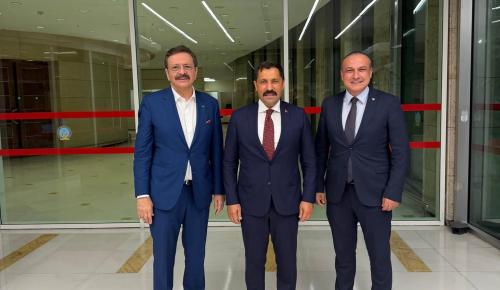 AMASYA TSO BAŞKANI MURAT KIRLANGIÇ, HATAY VALİSİ MUSTAFA MASATLI İLE BİR ARAYA GELDİ