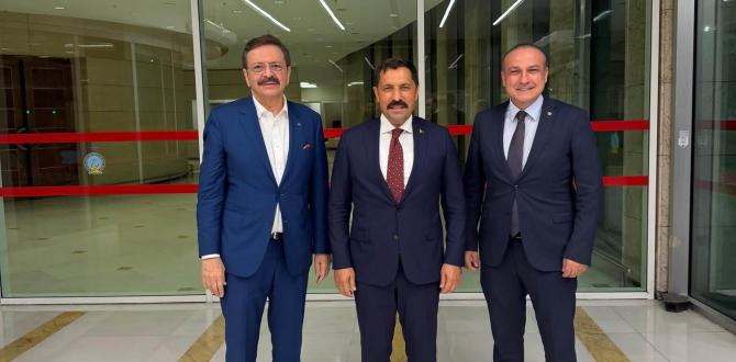 AMASYA TSO BAŞKANI MURAT KIRLANGIÇ, HATAY VALİSİ MUSTAFA MASATLI İLE BİR ARAYA GELDİ
