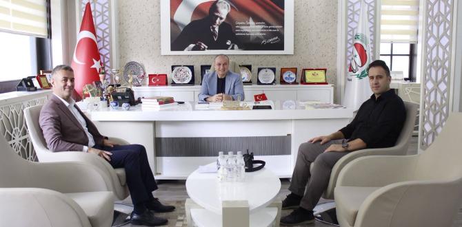 AMASYA DENETİMLİ SERBESTLİ MÜDÜRÜ BALABAN'DAN ATSO BAŞKANI KIRLANGIÇ'A ZİYARET