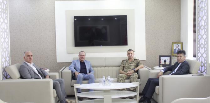 POLİS BAŞMÜFETTİŞİ ÖZTÜRK VE JANDARMA GENEL KOMUTANLIĞI DENETLEME VE DEĞERLENDİRME HEYETİ ÜYESİ GÜRSES'TEN BAŞKAN KIRLANGIÇ'A ZİYARET
