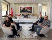 İNŞAAT MÜHENDİSLERİ ODASI AMASYA TEMSİLCİSİ SAKARYA VE YÖNETİM KURULU ÜYELERİNDEN BAŞKAN KIRLANGIÇ'A ZİYARET