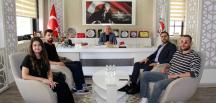 İNŞAAT MÜHENDİSLERİ ODASI AMASYA TEMSİLCİSİ SAKARYA VE YÖNETİM KURULU ÜYELERİNDEN BAŞKAN KIRLANGIÇ'A ZİYARET
