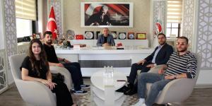 İNŞAAT MÜHENDİSLERİ ODASI AMASYA TEMSİLCİSİ SAKARYA VE YÖNETİM KURULU ÜYELERİNDEN BAŞKAN KIRLANGIÇ'A ZİYARET