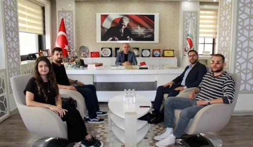 İNŞAAT MÜHENDİSLERİ ODASI AMASYA TEMSİLCİSİ SAKARYA VE YÖNETİM KURULU ÜYELERİNDEN BAŞKAN KIRLANGIÇ'A ZİYARET