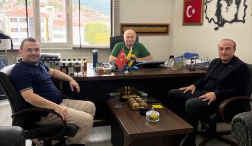 ATSO BAŞKANI KIRLANGIÇ SMMM BÜLENT SÜTOĞLU VE SMMM OĞUZ KAAN SÜTOĞLU'NU ZİYARET ETTİ