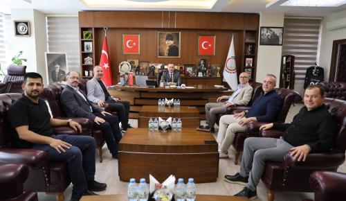 ATSO BAŞKAN YARDIMCISI GÜNEY VE MECLİS ÜYESİ SÖYLEMEZ'DEN AMASYA BELEDİYE BAŞKANI SEVİNDİ'YE ZİYARET